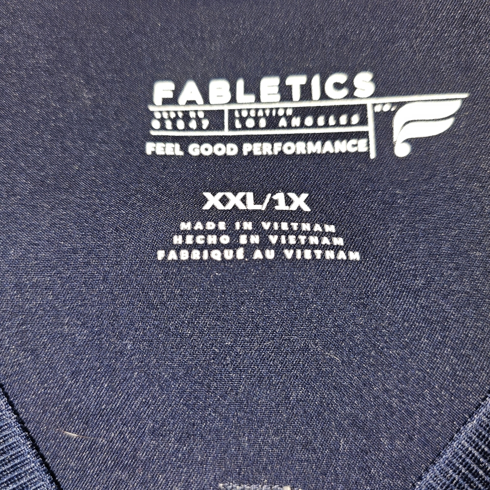 Fabletics Deep Blue Scrub Performance Top And Jog… - image 3